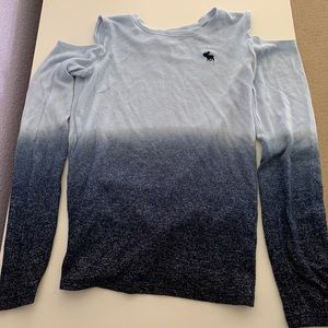 Abercrombie Blue Ombré Long Sleeve Girls 9/10 M